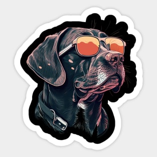 Pointer dog with sunglasses Sticker